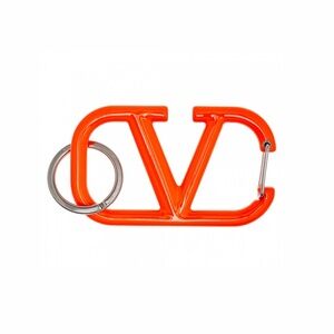 Valentino Fluo Orange Lacquered 
VLOGO Signature Keychain